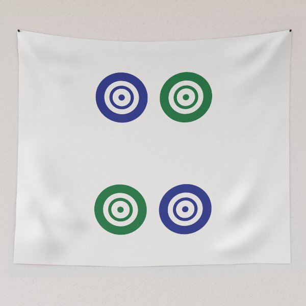 Item preview, Four Circle Wheel Dot Si Tong 筒 Tile. It's Mahjong Time! designed and sold by teeworthy.