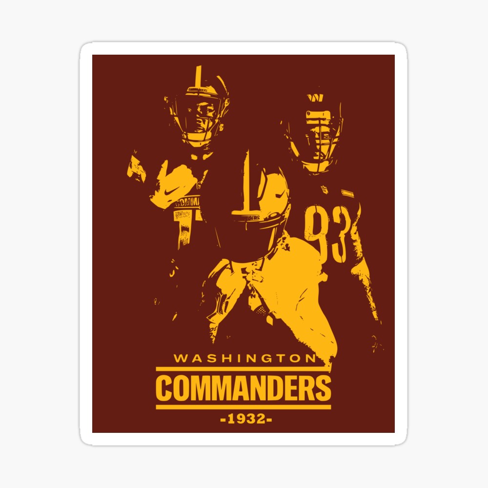 Washington Commanders Sticker by Afrah.design