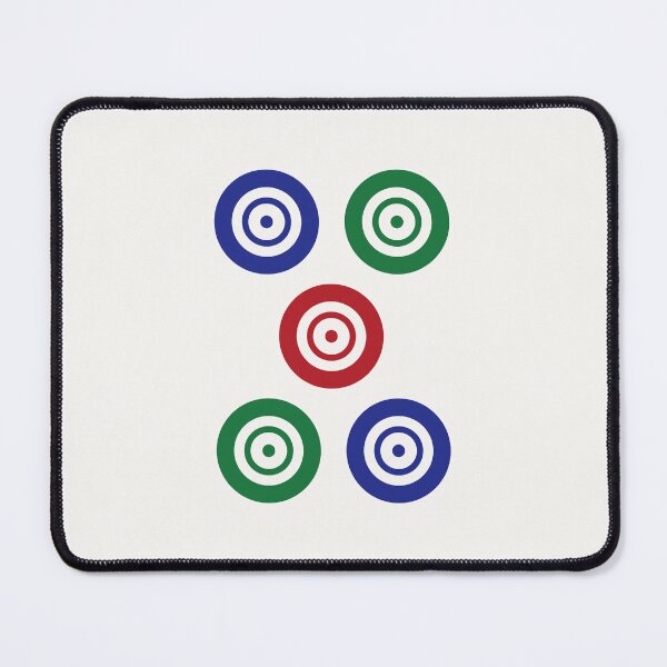 Item preview, Five Circle Wheel Dot Wu Tong 筒 Tile. It's Mahjong Time! designed and sold by teeworthy.