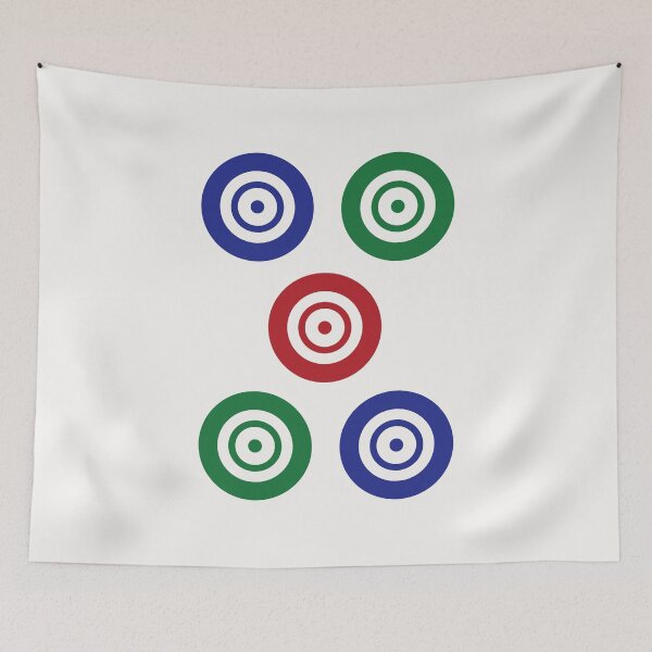 Item preview, Five Circle Wheel Dot Wu Tong 筒 Tile. It's Mahjong Time! designed and sold by teeworthy.