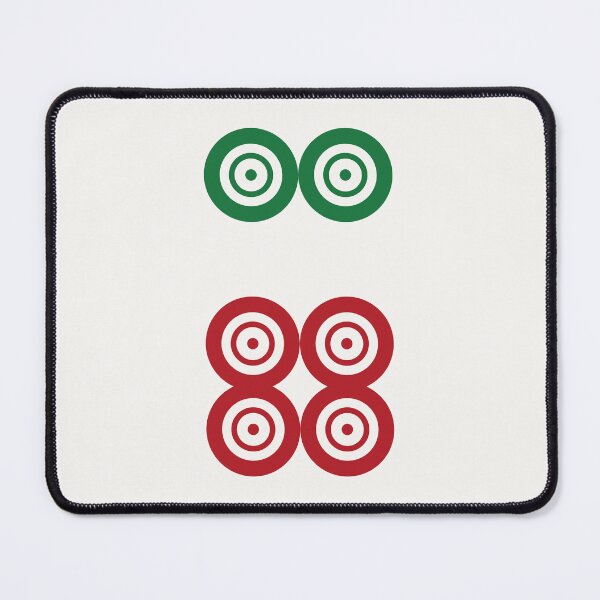 Item preview, Six Circle Wheel Dot Liu Tong 筒 Tile. It's Mahjong Time! designed and sold by teeworthy.