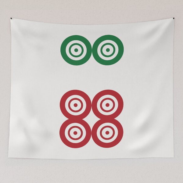 Item preview, Six Circle Wheel Dot Liu Tong 筒 Tile. It's Mahjong Time! designed and sold by teeworthy.