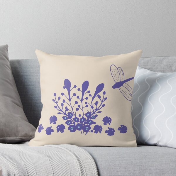 Item preview, Estampado de libélulas y flores en lavanda designed and sold by BenitasDesign.