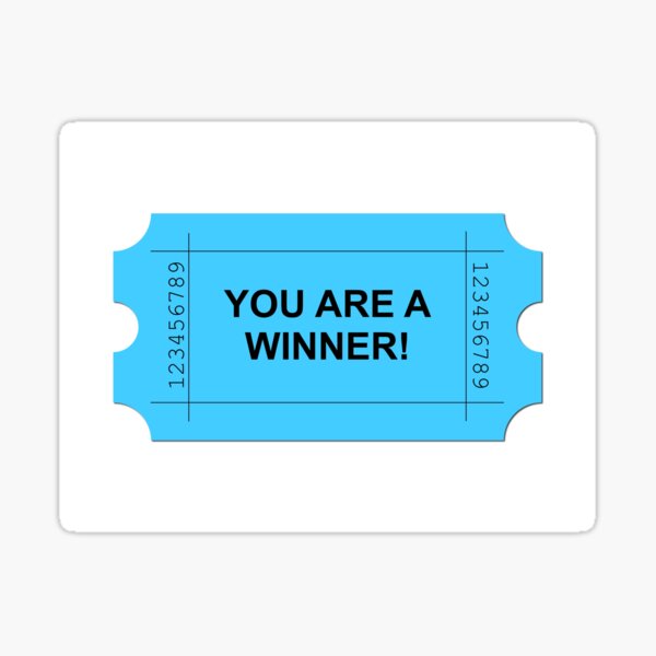 Ticket Blue Sticker