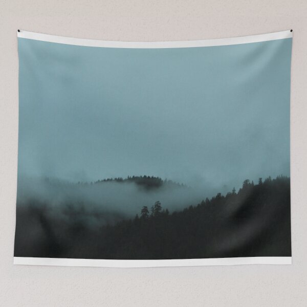 Item preview, Fog settled in trees on mountains designed and sold by grey-hand-art.