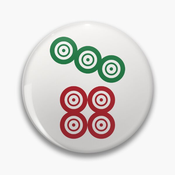 Item preview, Seven Circle Wheel Dot Qi Tong 筒 Tile. It's Mahjong Time! designed and sold by teeworthy.