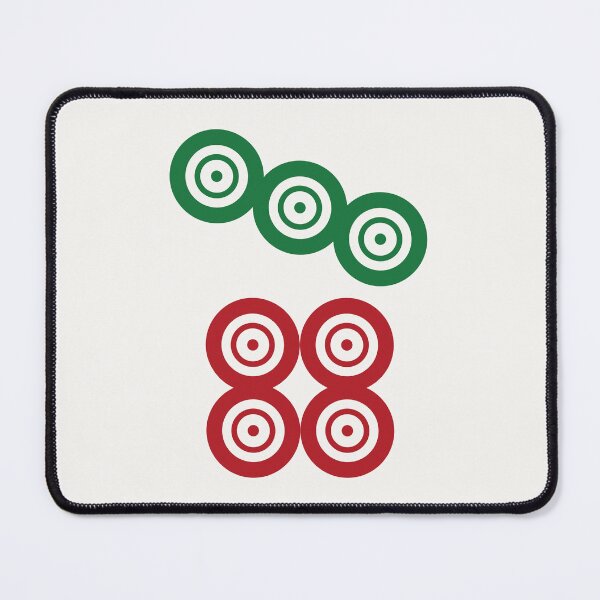 Item preview, Seven Circle Wheel Dot Qi Tong 筒 Tile. It's Mahjong Time! designed and sold by teeworthy.