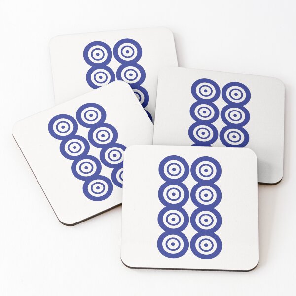 Item preview, Eight Circle Wheel Dot Ba Tong 筒 Tile. It's Mahjong Time! designed and sold by teeworthy.