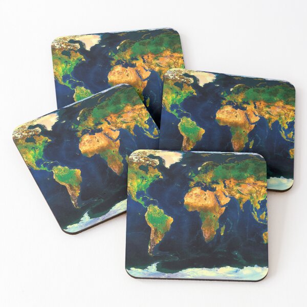 Item preview, Planet Earth • Atlas Terrain World Map designed and sold by tessellnator.