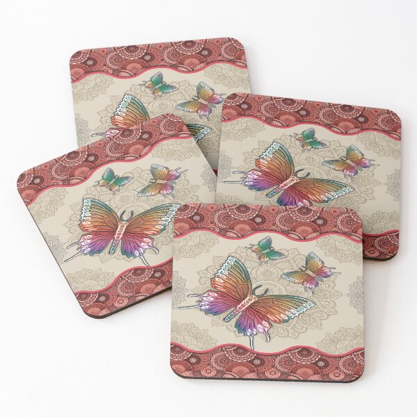 Item preview, Butterfly Vintage Mandala Red designed and sold by LittleShop79.