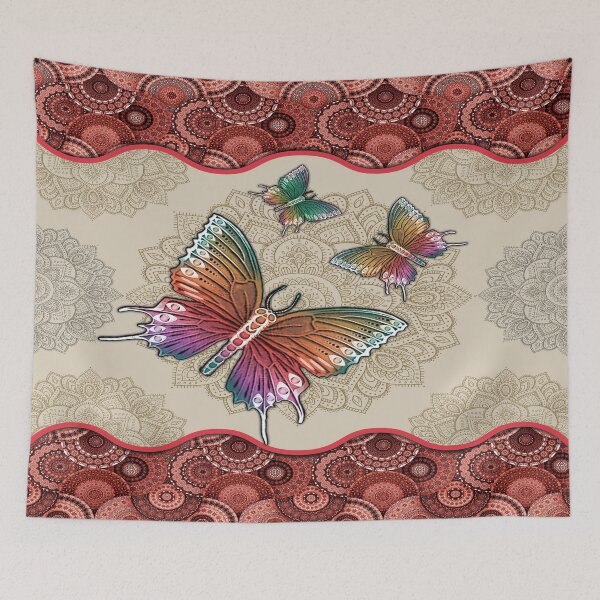 Item preview, Butterfly Vintage Mandala Red designed and sold by LittleShop79.