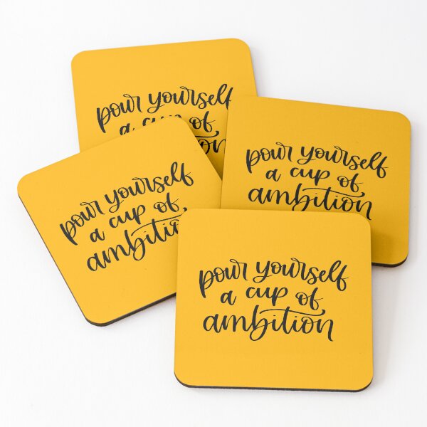 Item preview, Pour yourself a cup of ambition | Black colour typography designed and sold by The-Meraki-Man.