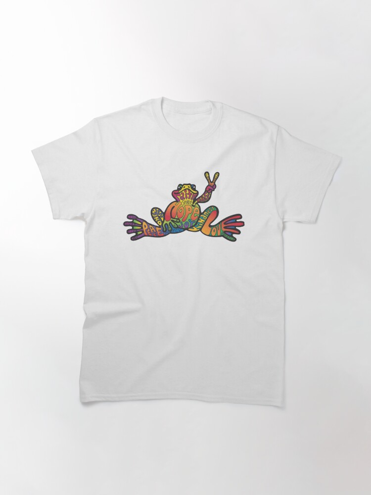 Thumbnail 3 of 7, Classic T-Shirt, Peace Frog designed and sold by FortuneCookieTs.