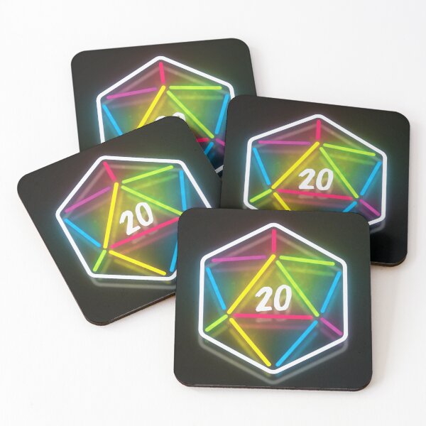 Item preview, Neon D20 - Rainbow designed and sold by Cephalophane.