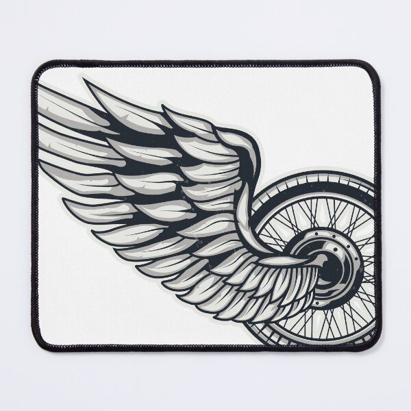 Item preview, Motorcycle wheel with wing designed and sold by thesmokeydogs.