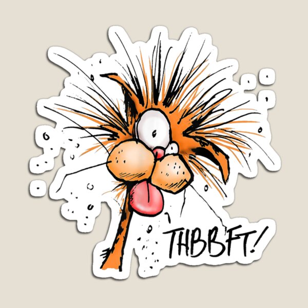 Item preview, Bloom County Bill, die Katze, Thbbft, lustiges Cartoon-T-Shirt, Geschenk-T-Shirt Sticker designed and sold by HansFlorian.