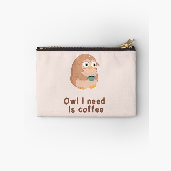 Item preview, Sleepy owl needs coffee kawaii design designed and sold by high5doodle.