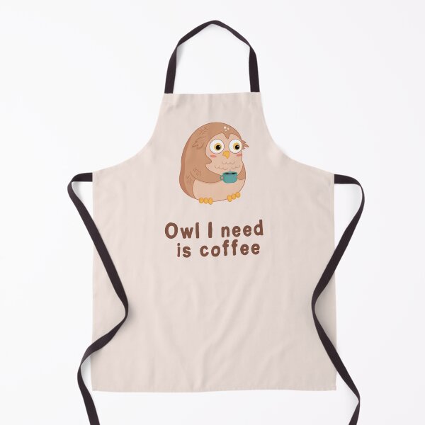 Item preview, Sleepy owl needs coffee kawaii design designed and sold by high5doodle.