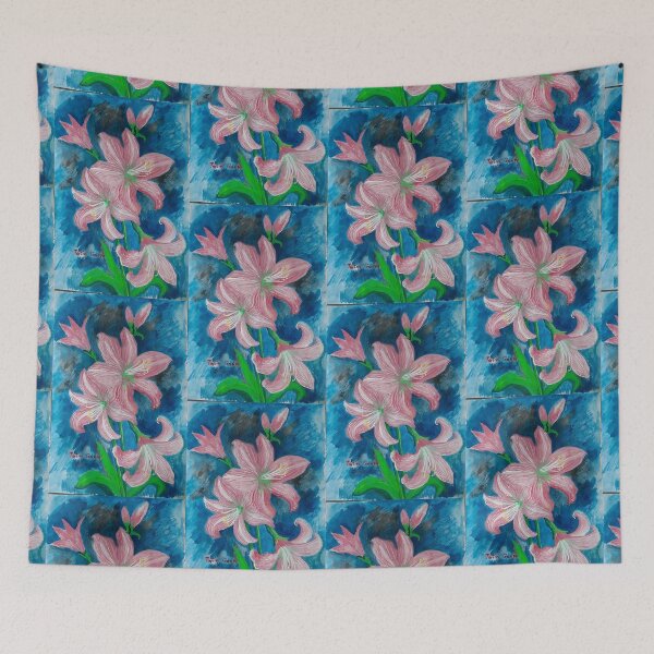 Item preview, pink amaryllis flower designed and sold by tintingouw.