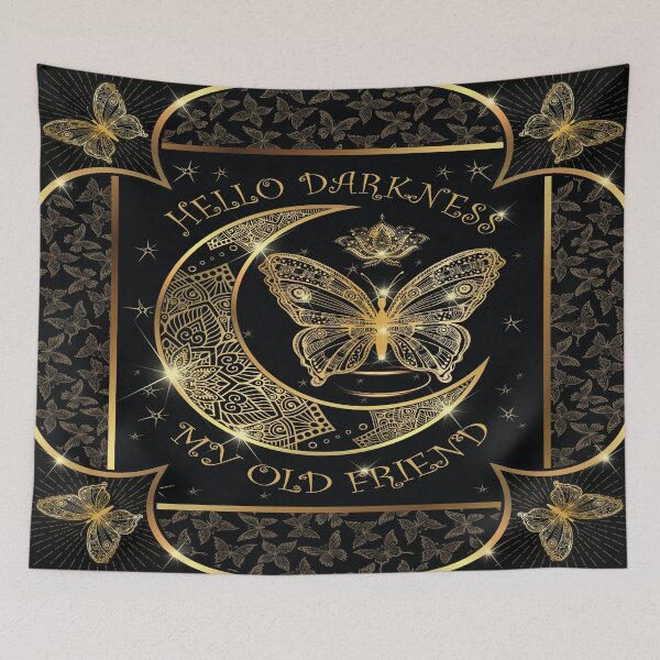 Item preview, Butterfly Moon Gold Mandala designed and sold by SweetThreads79.
