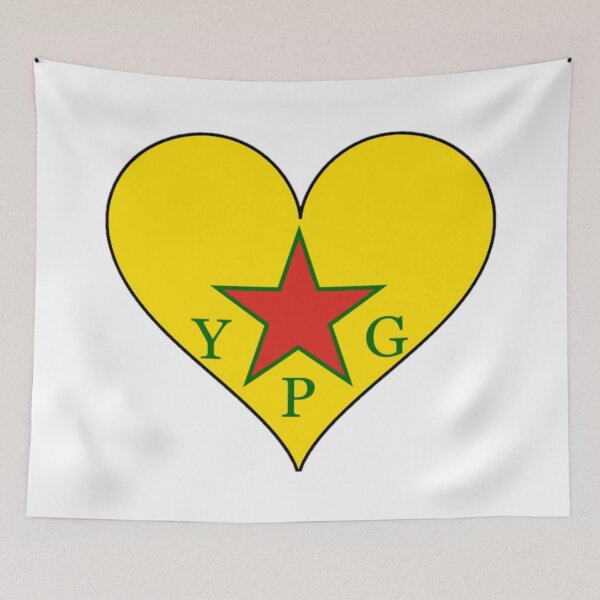 Item preview, YPJ Flag Heart Shaped  designed and sold by KurdishShops.