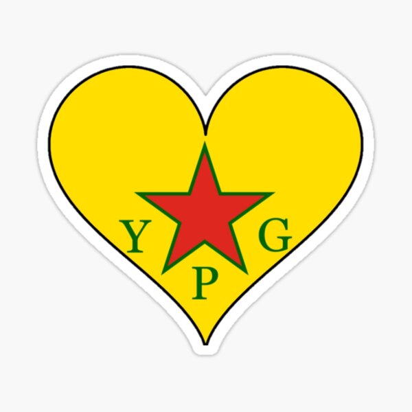 "YPJ Flag Heart Shaped " Sticker for Sale by KurdishShops | Redbubble