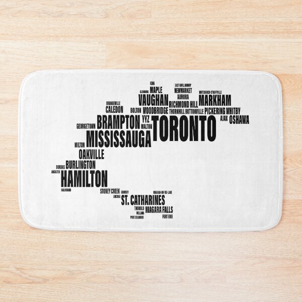 Item preview, Toronto Typography Map - GTA Golden Horseshoe City Fonts designed and sold by Tomas Munoz.