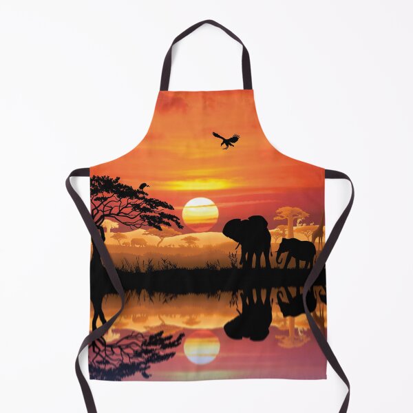 Item preview, Fantasy African Sunset • Serengeti Safari Layered Silhouette designed and sold by tessellnator.