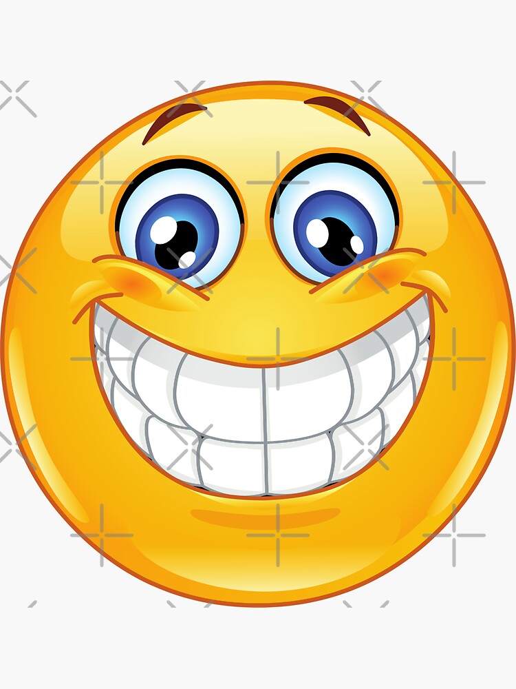 "Lächelnder Emoji mit Zähnen Glück Lustige Emojis" Sticker von