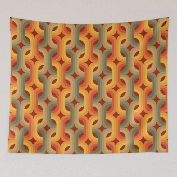 Item preview, Fyrkant, Rounded Square Retro Pattern - Retro Geometric designed and sold by BesanoStyle.