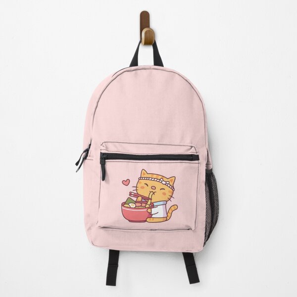Item preview, Cute Tabby Cat Chef Eating Ramen Noodles designed and sold by rustydoodle.