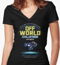 Blade Runner - Off World Spinner Fitted V-Neck T-Shirt