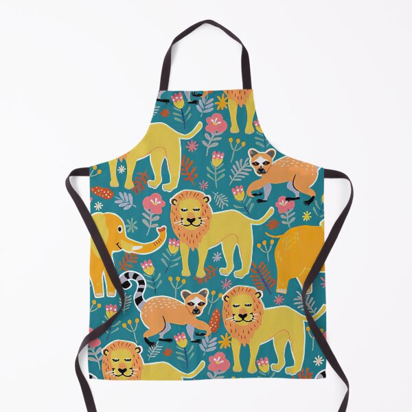 Item preview, Lion Elephant Lemur Flowers designed and sold by SweetThreads79.