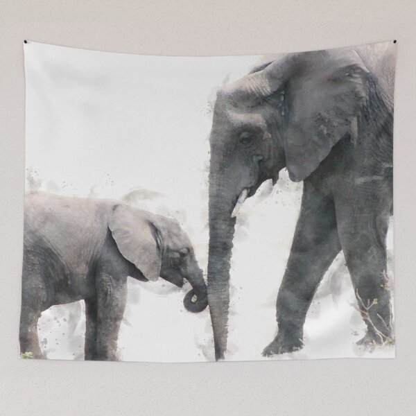 Item preview, Watercolour African Elephant Artwork  designed and sold by Typeglyphs.