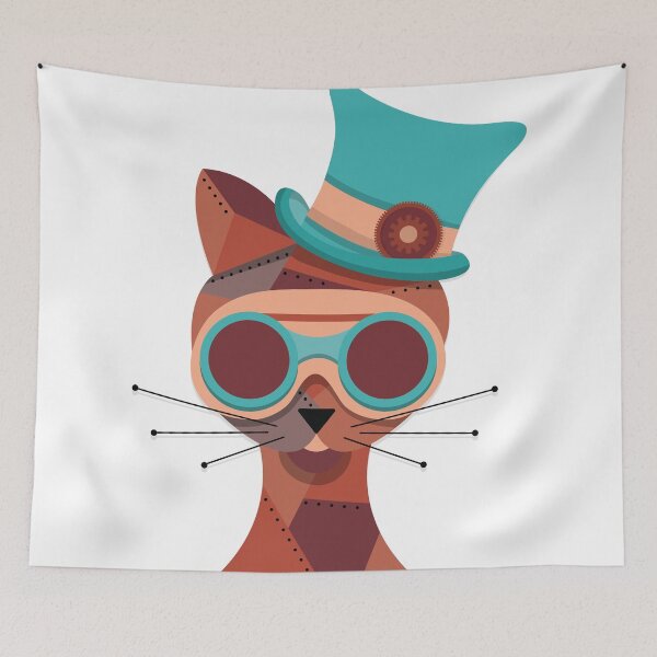 Item preview, Steampunk cat designed and sold by NotableLoot.