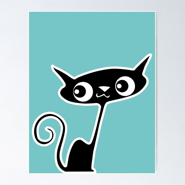 Item preview, cute black cat designed and sold by squarecloud.