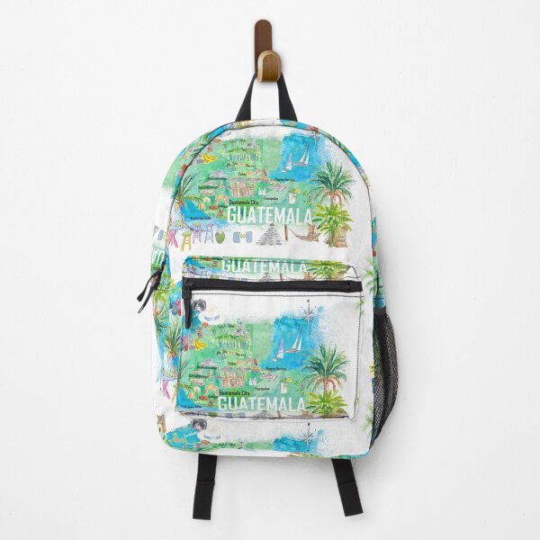 Item preview, Guatemala Illustrated Travel Map with Roads and Tourist Highlights designed and sold by artshop77.