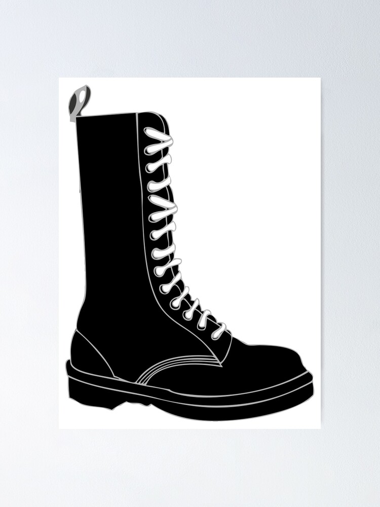 Boot with white laces [skinhead 