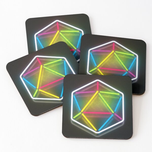 Item preview, Neon D20 - Rainbow designed and sold by Cephalophane.