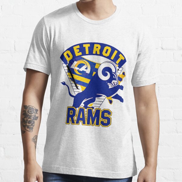 Mi Tees Detroit Rams T Shirt Black Heather / L