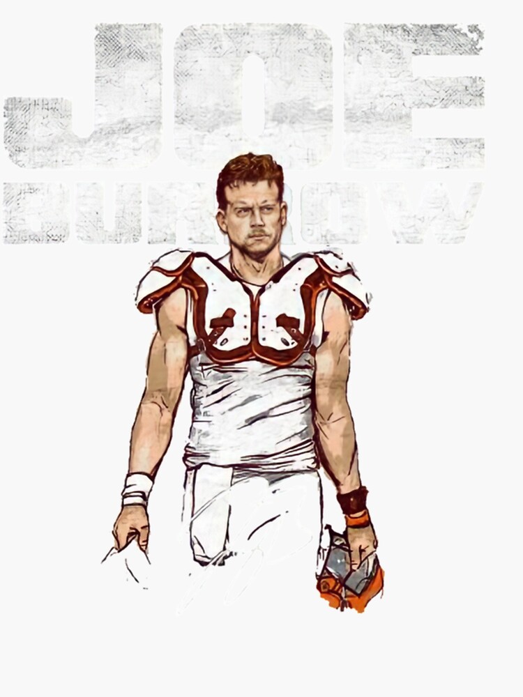 "joe burrow - bengals art" Sticker for Sale by pughdeakins | Redbubble