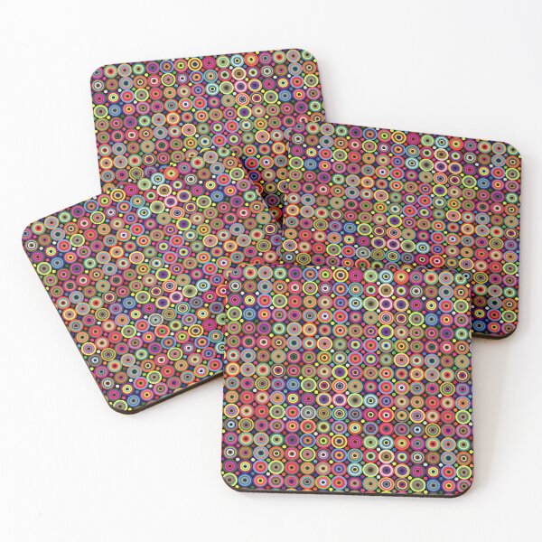 Item preview, Bright Psychedelic Circles • 60s Retro Abstract Seamless Pattern designed and sold by tessellnator.