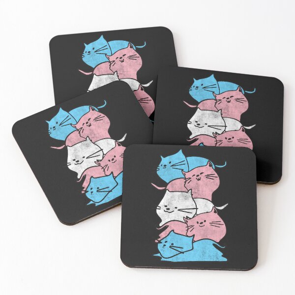 Item preview, Transgender Pride Cat Flag Cats Pile Trans Pride Cute Gifts  designed and sold by alenaz.