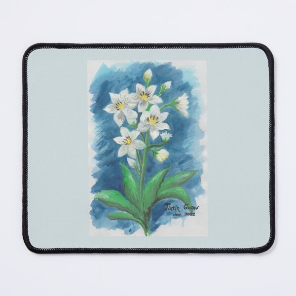 Item preview, white amazon lily flower designed and sold by tintingouw.
