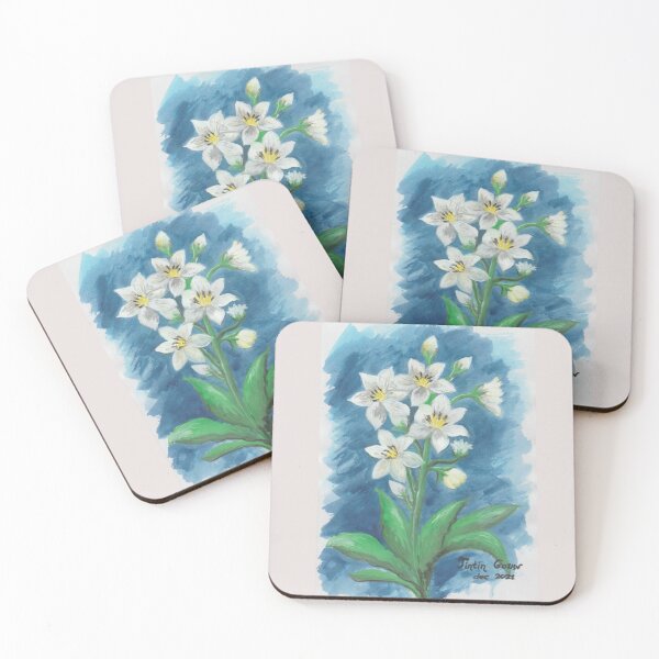 Item preview, white amazon lily flower designed and sold by tintingouw.