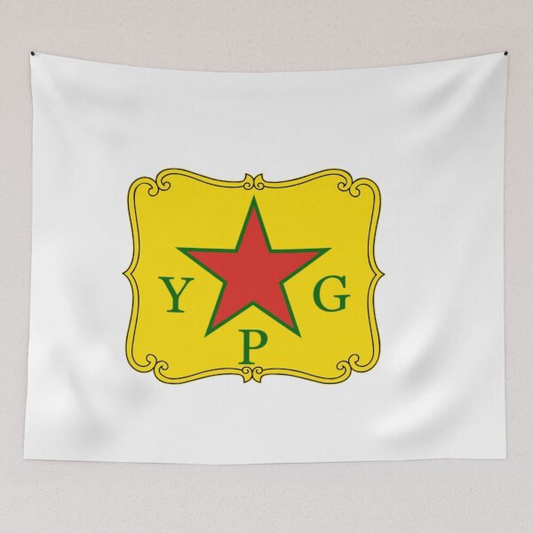 Item preview, YPJ flag is square and decorated designed and sold by KurdishShops.