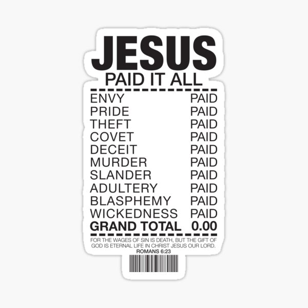 Artikel-Vorschau von Jesus hat alles bezahlt, designt und verkauft von plushism.