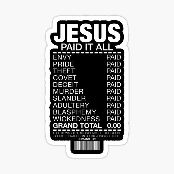 Artikel-Vorschau von Jesus hat alles bezahlt, designt und verkauft von plushism.
