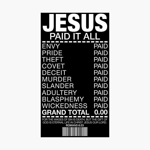 Artikel-Vorschau von Jesus hat alles bezahlt, designt und verkauft von plushism.