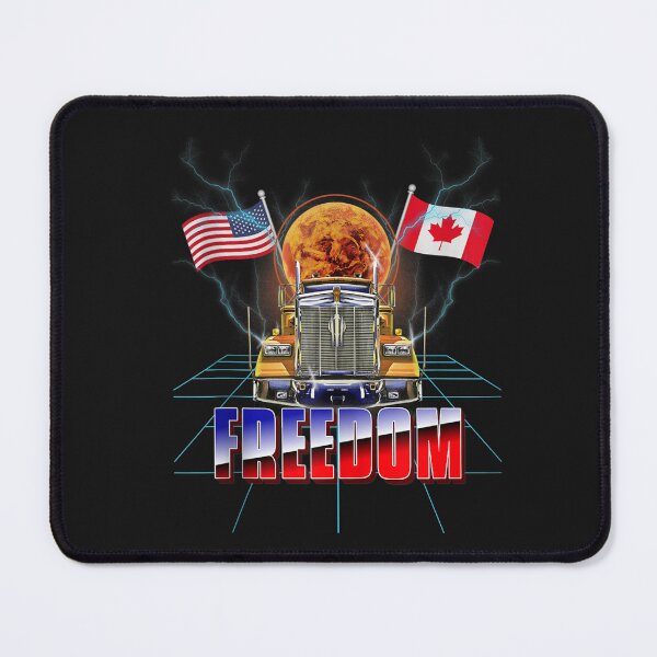 Item preview, USA American and Canada Flag Freedom Convoy 2022 Trucker T Shirt designed and sold by Kellner-Platt.